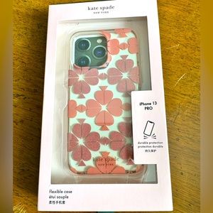 Kate Spade Tonal Spade Flower iPhone 13 Pro Case NIB